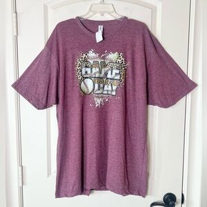 NWT Baseball Game Day graphic t shirt leopard print